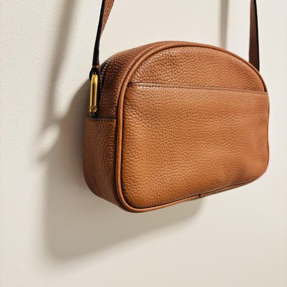 J Crew Bag Womens One Size Brown Pebbled Leather Crossbody Purse Monogram - Picture 4 of 12